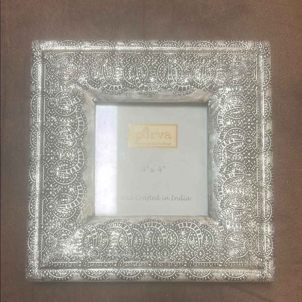 Purva Intricate Silver Decorative Frame